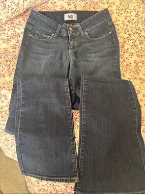 PAIGE Indigo Bootcut Jeans with Subtle Fade